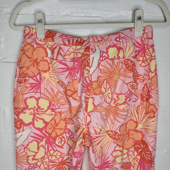 Lilly Pulitzer Women's Size 4 Pants Crop Pink Orange Flowers - Picture 4 of 5